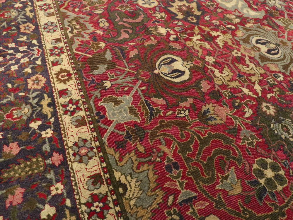 Antique Indian Lahore Carpet, No.8135 - Galerie Shabab
