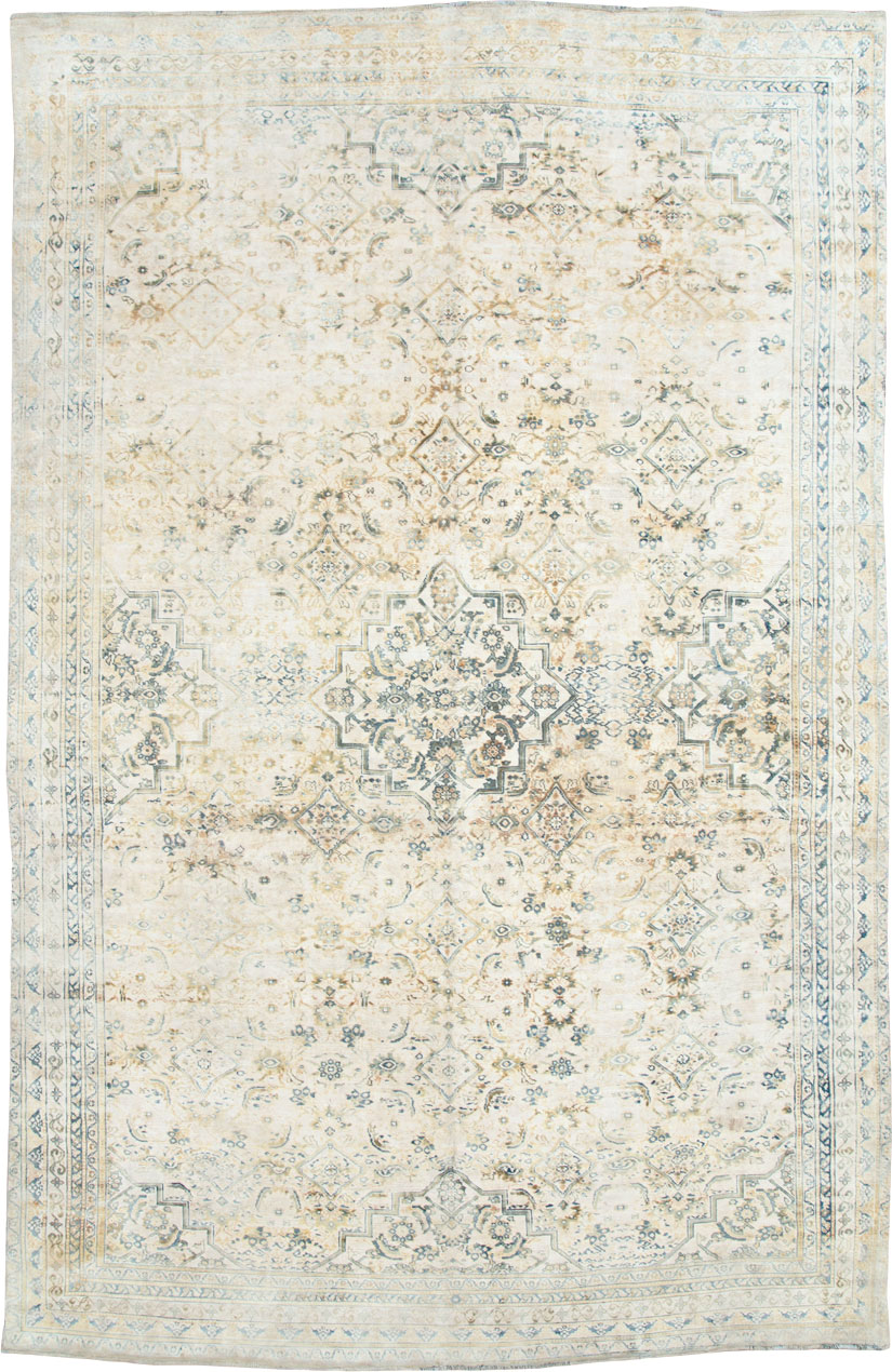 Antique Indian Cotton Agra Carpet, No.8142 - Galerie Shabab