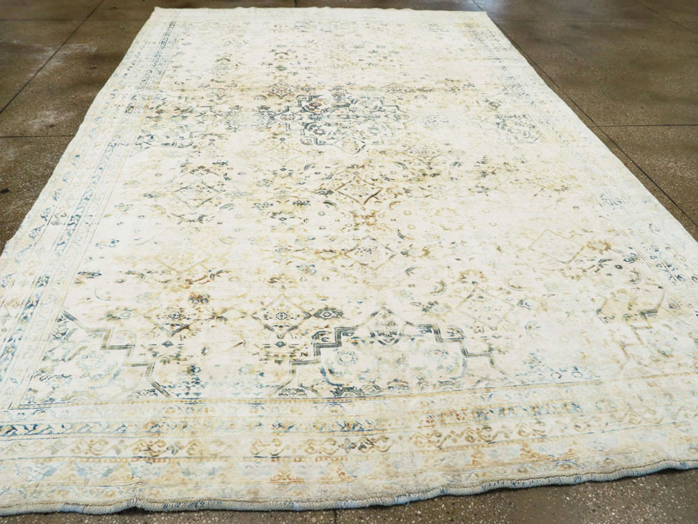 Antique Indian Cotton Agra Carpet, No.8142 - Galerie Shabab