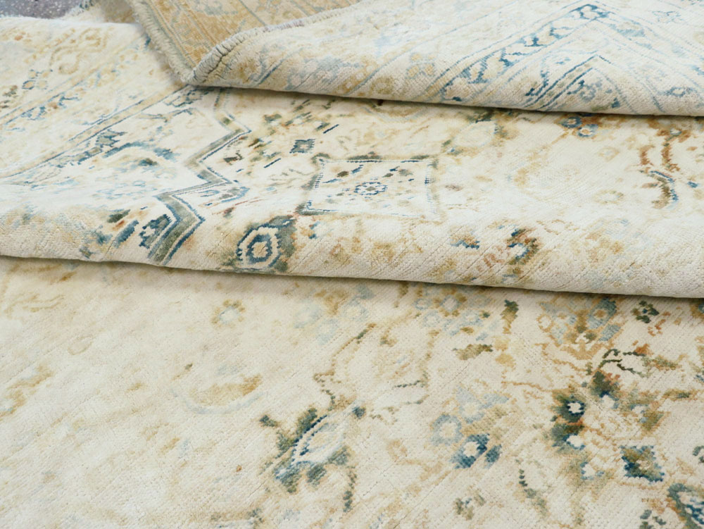 Antique Indian Cotton Agra Carpet, No.8142 - Galerie Shabab