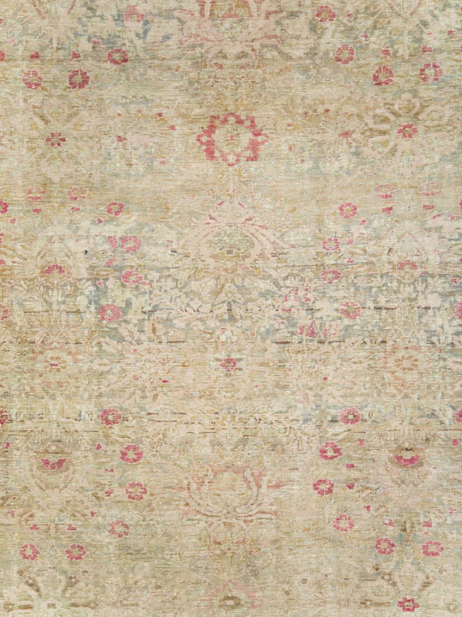 Antique Persian Lavar Kerman Distressed Carpet, No.8179 - Galerie Shabab