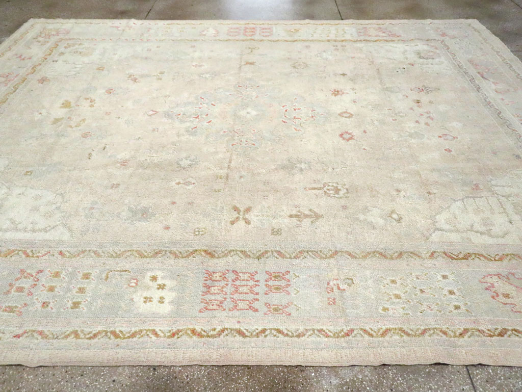 Antique Turkish Oushak Room Size Carpet, No.8192 - Galerie Shabab
