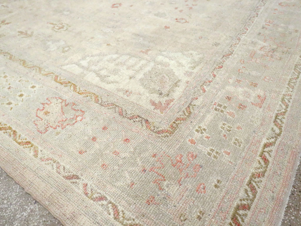 Antique Turkish Oushak Room Size Carpet, No.8192 - Galerie Shabab