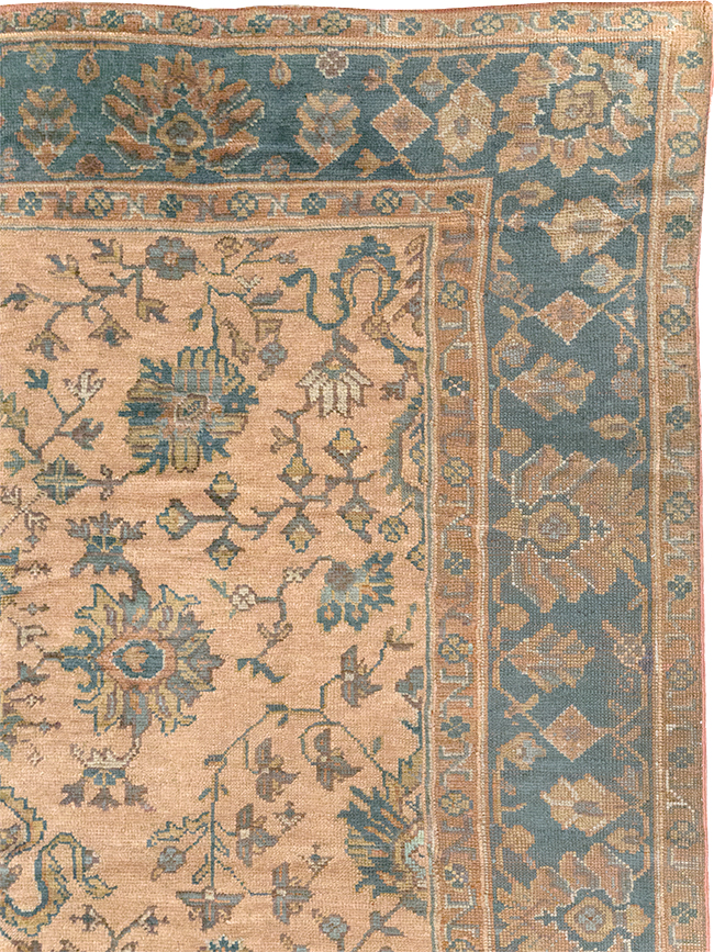 Vintage Turkish Oushak Room Size Carpet, No.8198 - Galerie Shabab