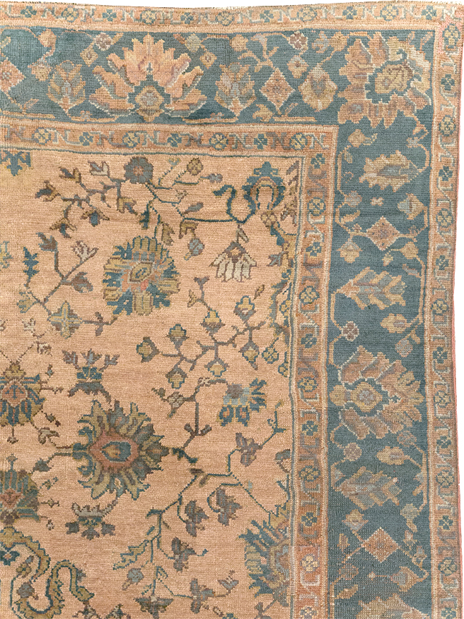 Vintage Turkish Oushak Room Size Carpet, No.8198 - Galerie Shabab