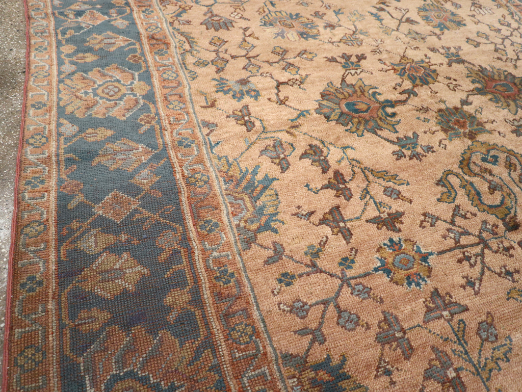 Vintage Turkish Oushak Room Size Carpet, No.8198 - Galerie Shabab