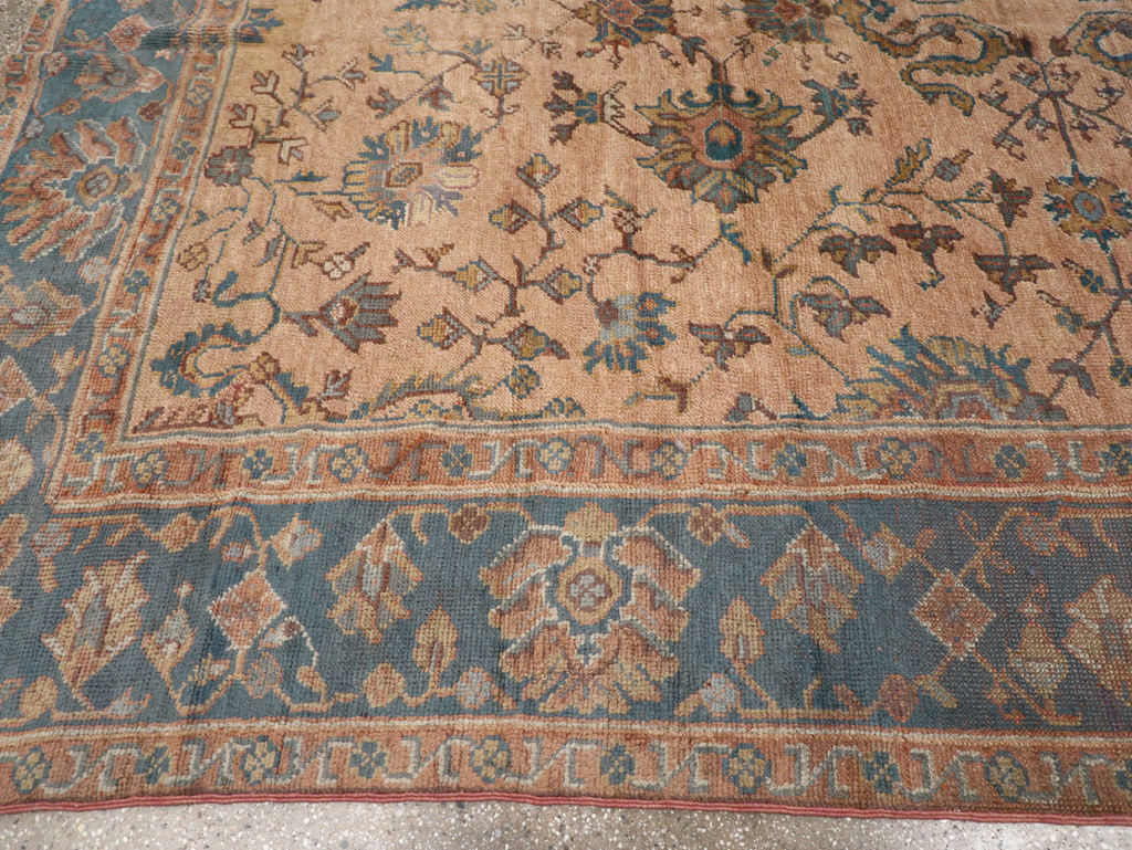 Vintage Turkish Oushak Room Size Carpet, No.8198 - Galerie Shabab