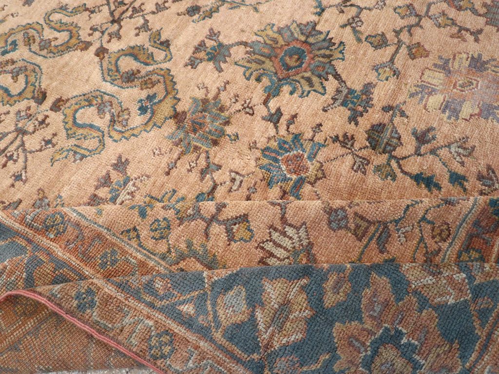 Vintage Turkish Oushak Room Size Carpet, No.8198 - Galerie Shabab