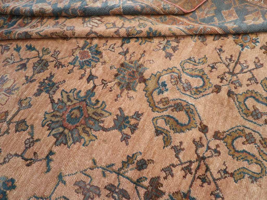 Vintage Turkish Oushak Room Size Carpet, No.8198 - Galerie Shabab