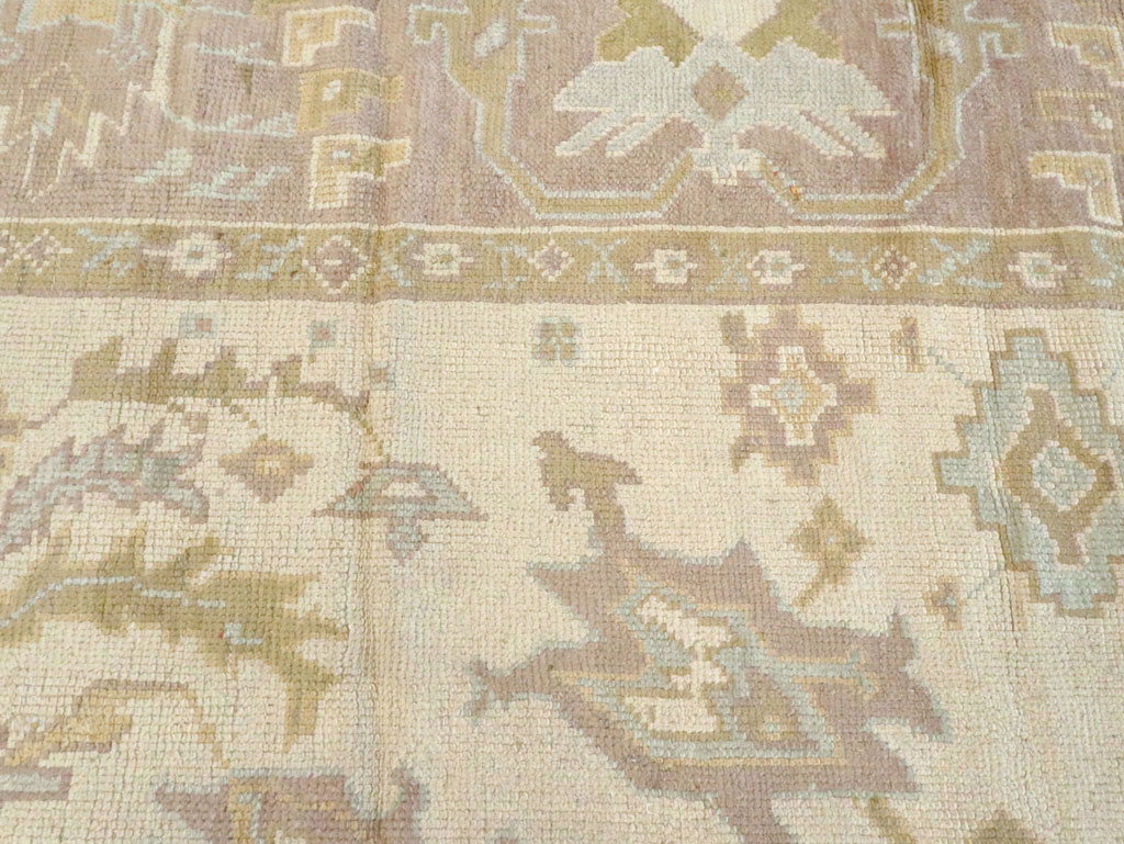 Vintage Turkish Oushak Room Size Carpet, No.8207 - Galerie Shabab