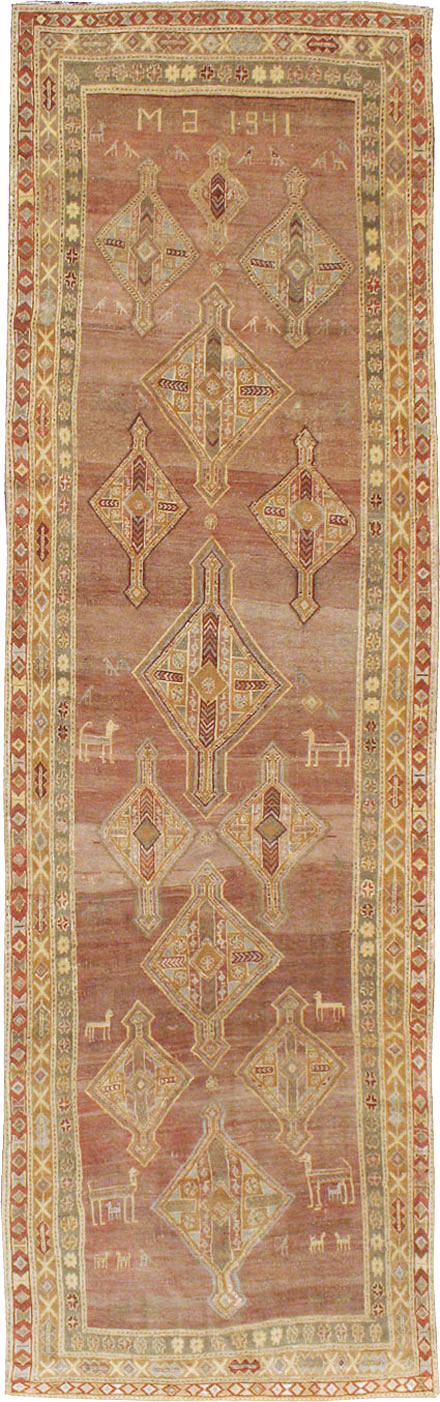 Vintage Caucasian Karabagh Runner, No.8225 - Galerie Shabab