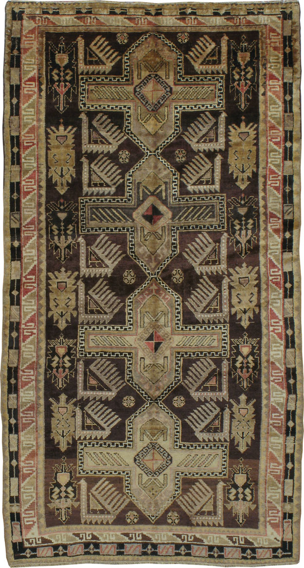 Vintage Caucasian Karabagh Gallery Carpet, No.8229 - Galerie Shabab