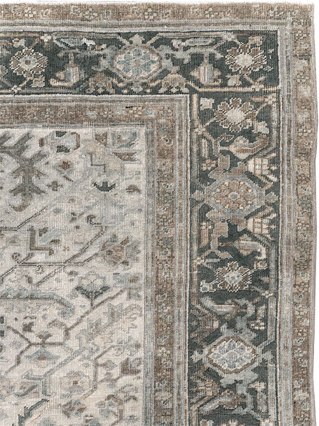 Vintage Persian Heriz Wide Gallery Runner, No.8246 - Galerie Shabab
