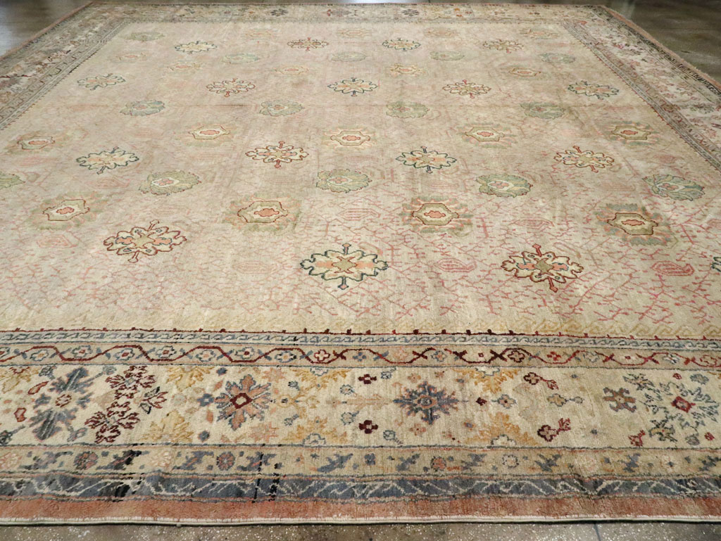 Antique Turkish Oushak Square Carpet, No.8268 - Galerie Shabab