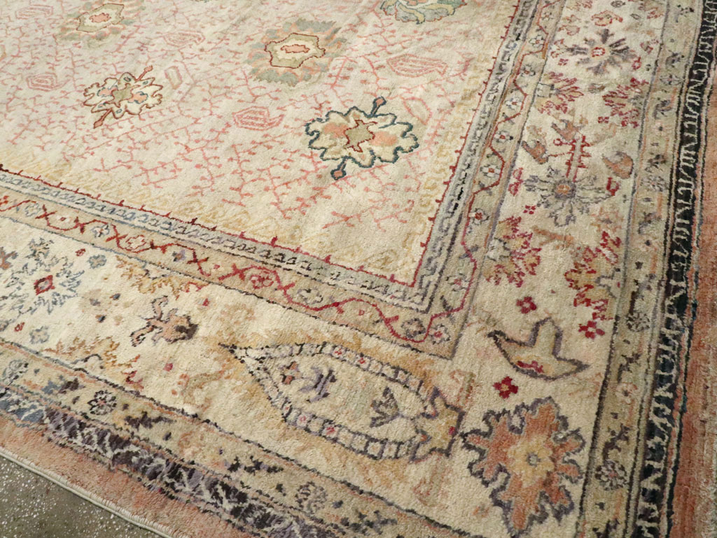 Antique Turkish Oushak Square Carpet, No.8268 - Galerie Shabab