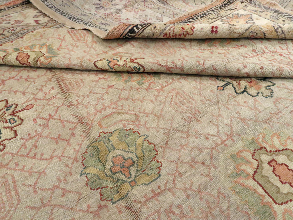 Antique Turkish Oushak Square Carpet, No.8268 - Galerie Shabab