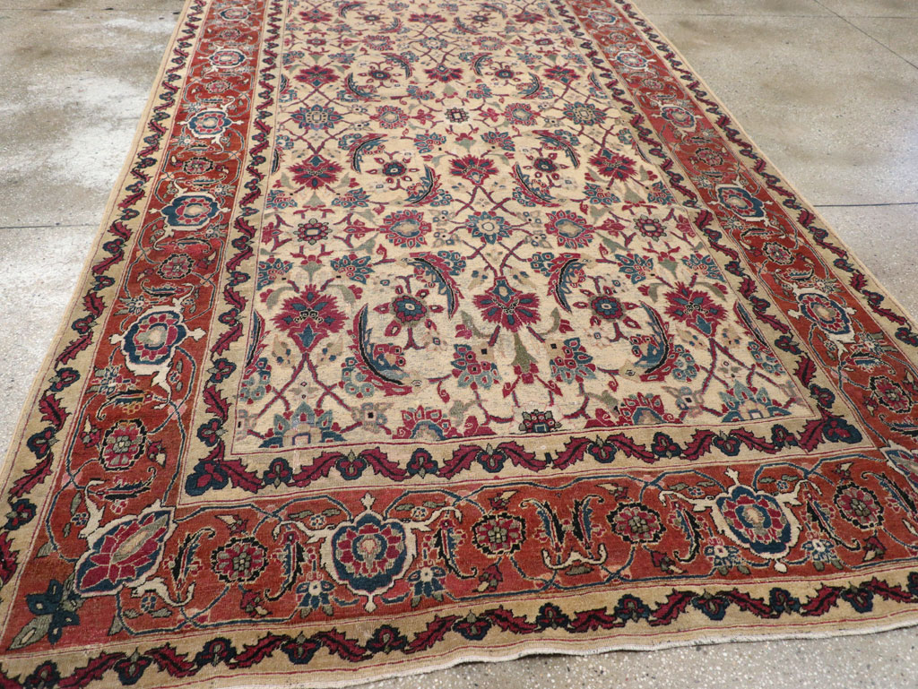 Antique Persian Tabriz Gallery Carpet, No.8295 - Galerie Shabab