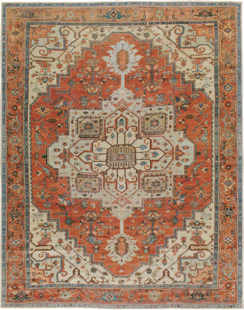 Antique Persian Serapi Carpet, No.8319 - Galerie Shabab
