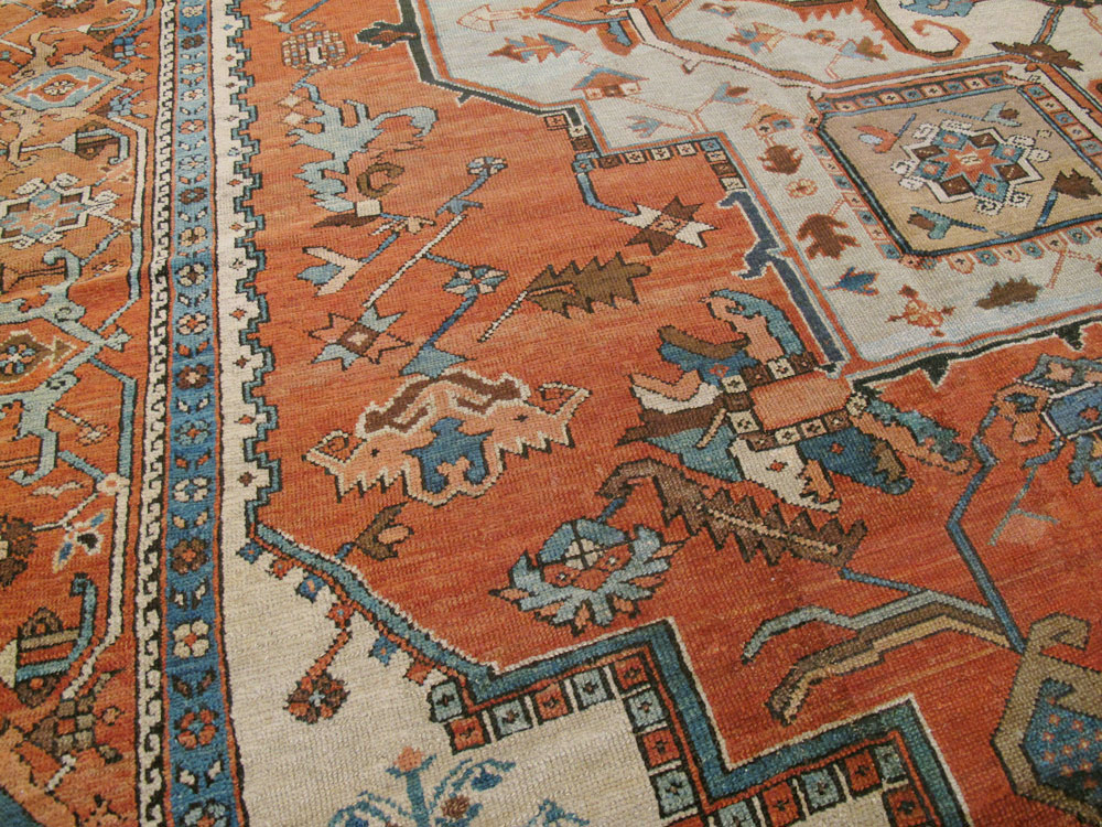 Antique Persian Serapi Carpet, No.8319 - Galerie Shabab