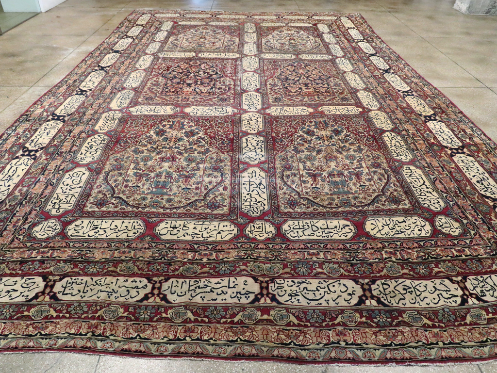 Antique Persian Lavar Kerman Carpet, No.8346 - Galerie Shabab
