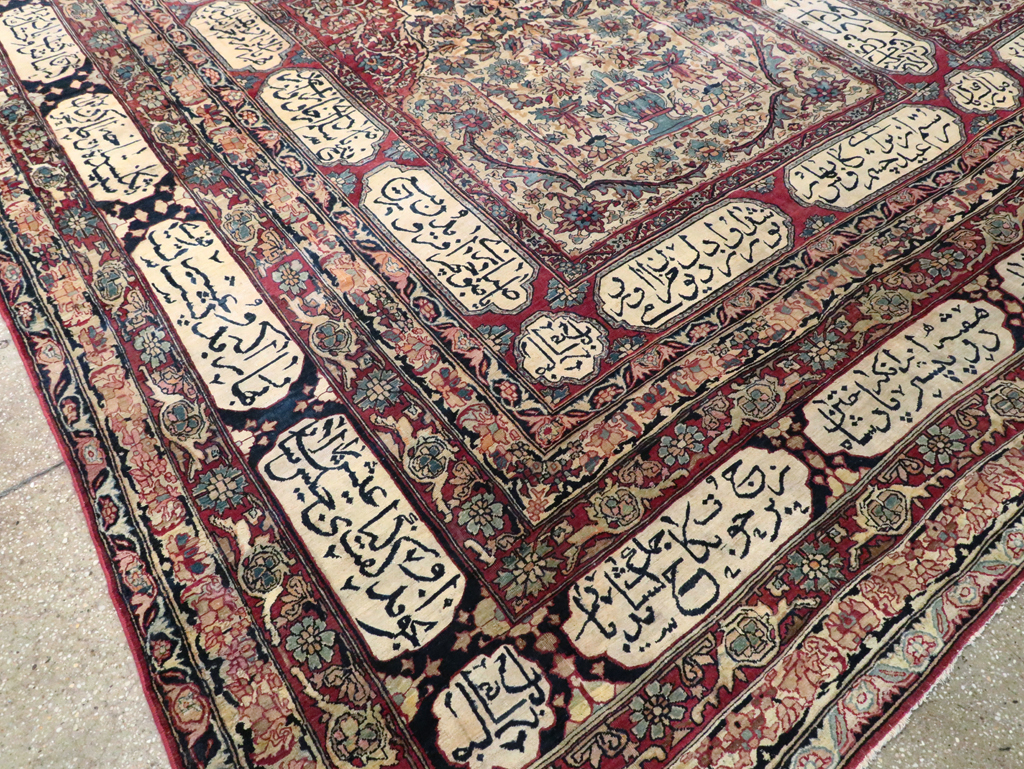 Antique Persian Lavar Kerman Carpet, No.8346 - Galerie Shabab