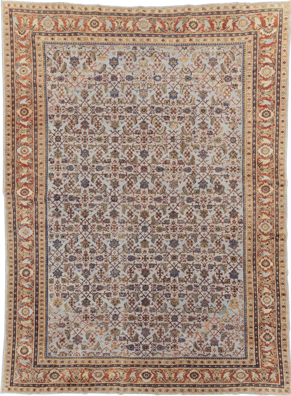 Antique Persian Mahal Room Size Carpet, No.8347 - Galerie Shabab