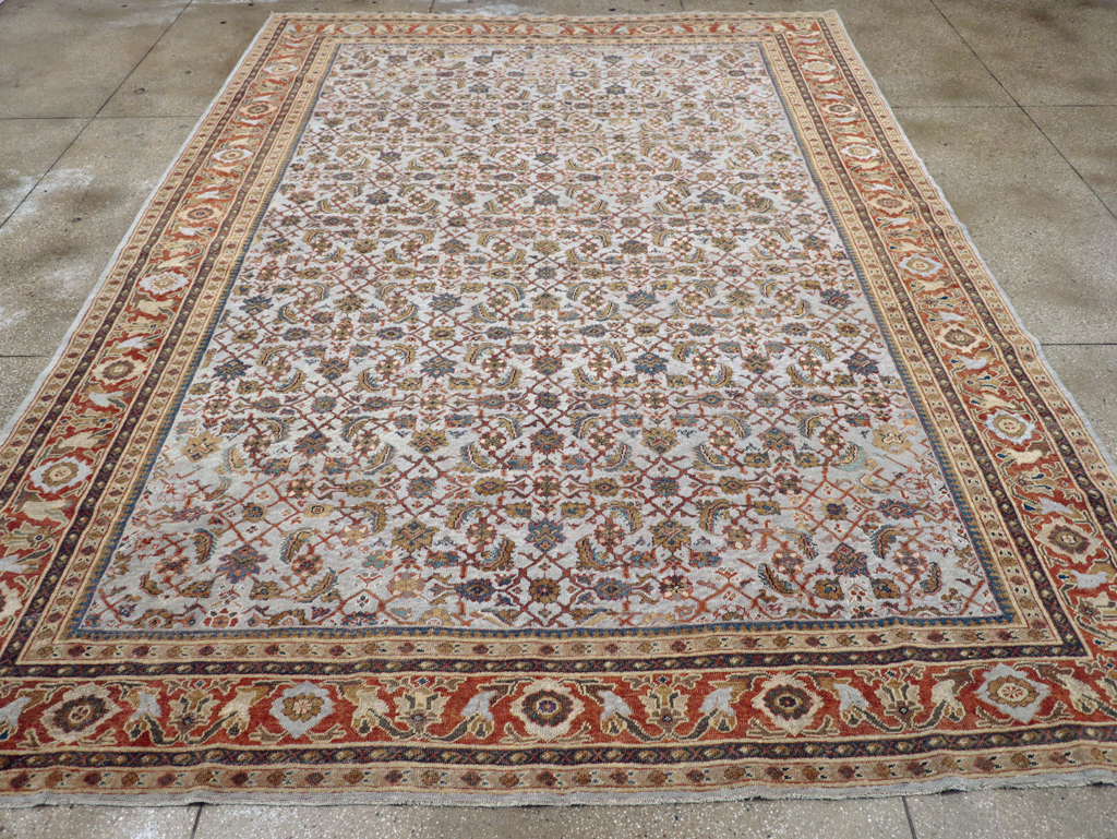 Antique Persian Mahal Room Size Carpet, No.8347 - Galerie Shabab