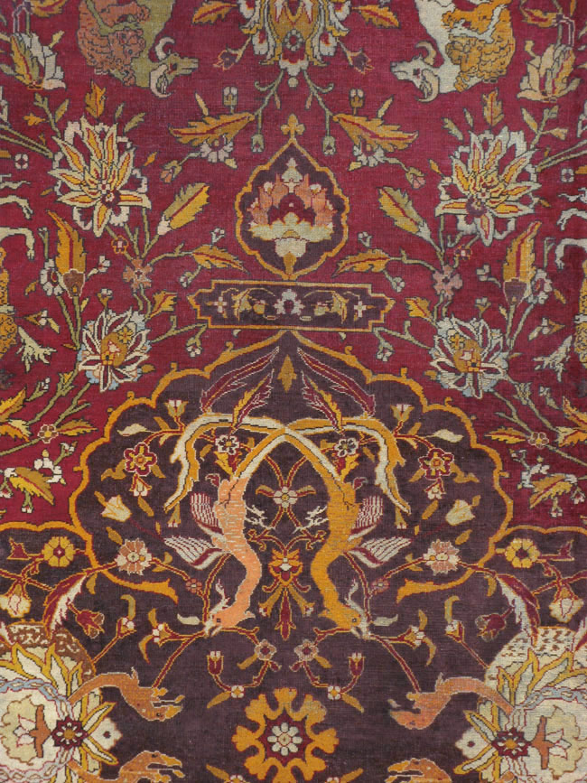 Antique Indian Amritsar Pictorial Carpet, No.8349 - Galerie Shabab