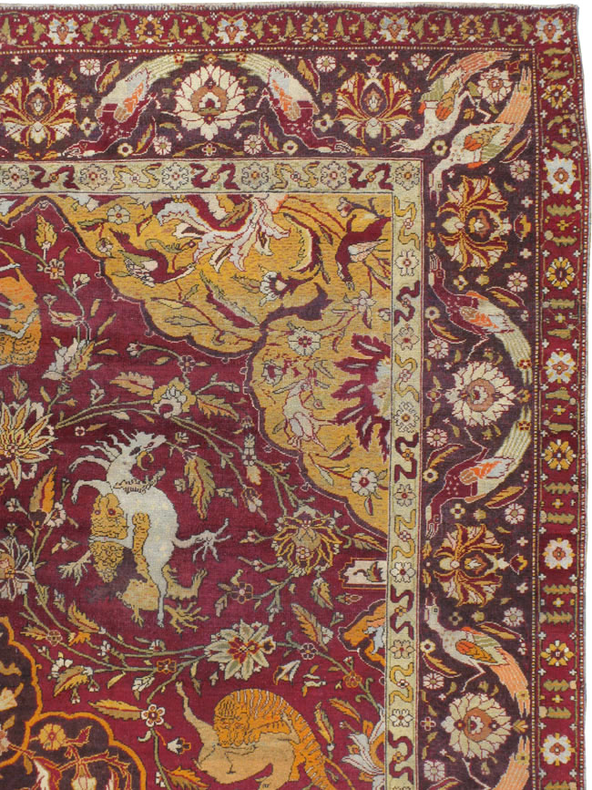 Antique Indian Amritsar Pictorial Carpet, No.8349 - Galerie Shabab