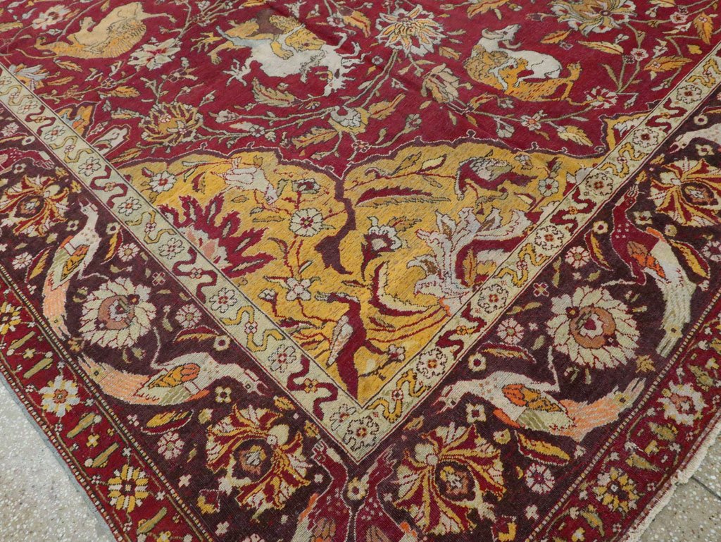 Antique Indian Amritsar Pictorial Carpet, No.8349 - Galerie Shabab
