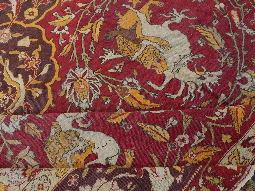 Antique Indian Amritsar Pictorial Carpet, No.8349 - Galerie Shabab