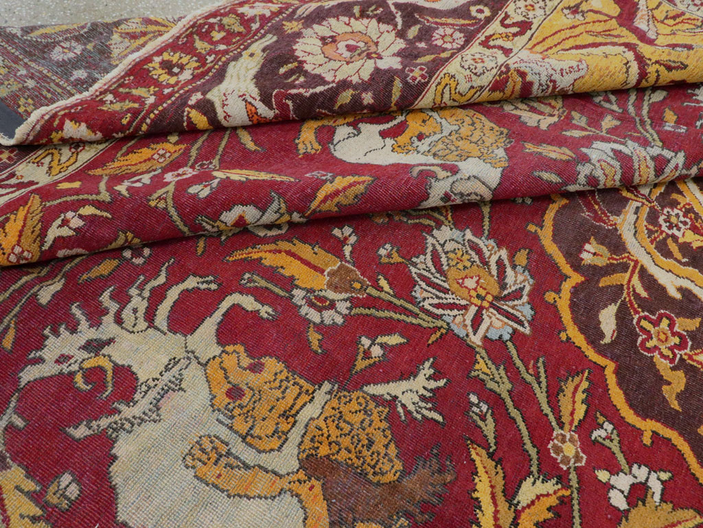 Antique Indian Amritsar Pictorial Carpet, No.8349 - Galerie Shabab