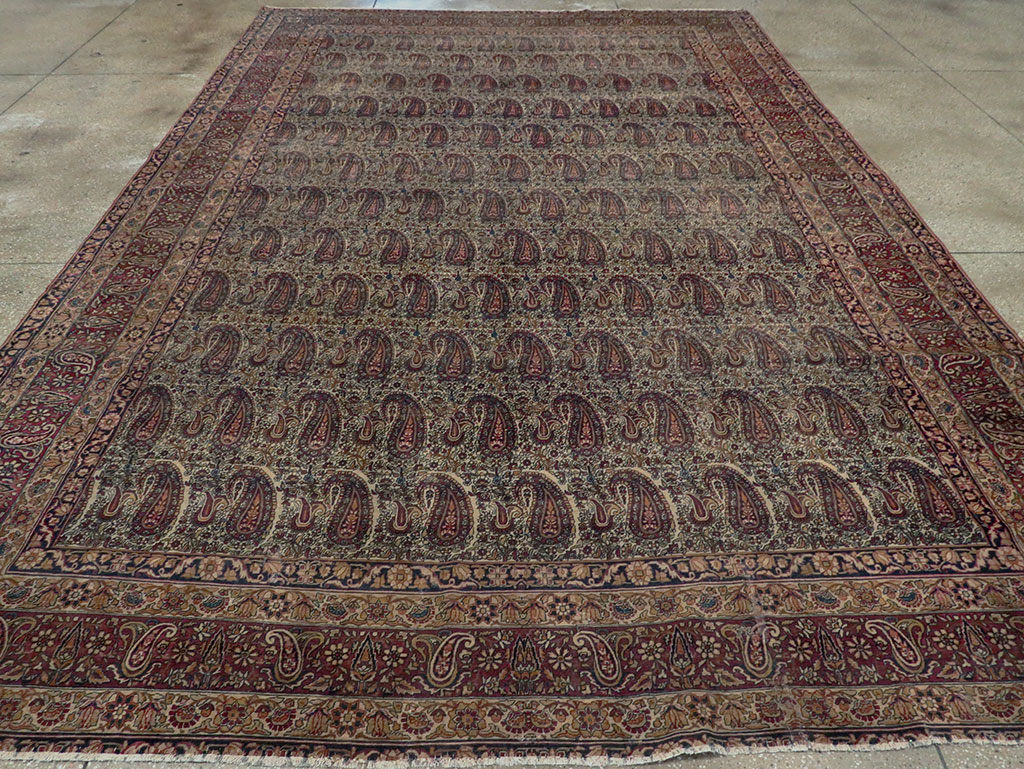 Antique Persian Lavar Kerman Carpet, No.8357 - Galerie Shabab