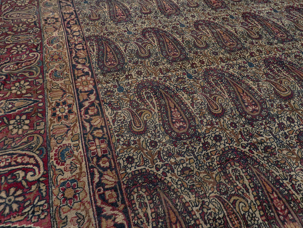 Antique Persian Lavar Kerman Carpet, No.8357 - Galerie Shabab