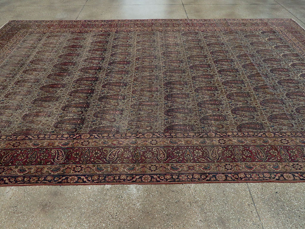 Antique Persian Lavar Kerman Carpet, No.8357 - Galerie Shabab