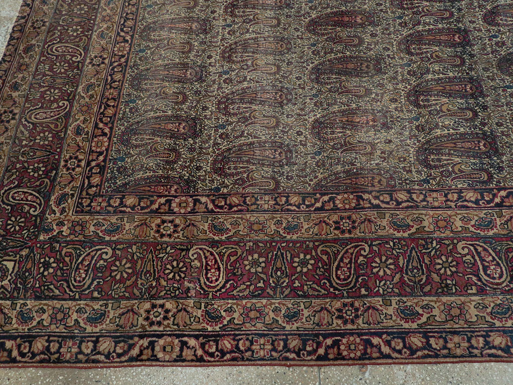 Antique Persian Lavar Kerman Carpet, No.8357 - Galerie Shabab