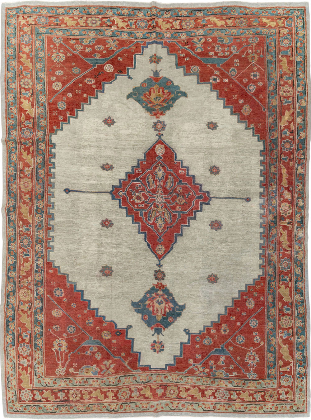 Antique Persian Bakshaish Room Size Carpet, No.8384 - Galerie Shabab