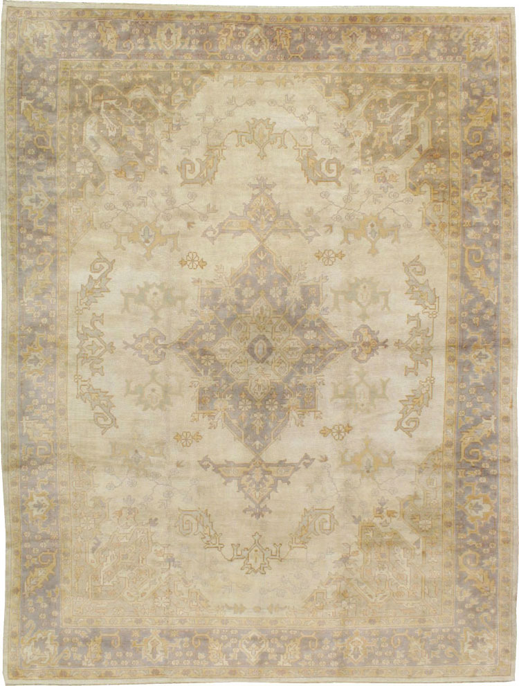 Vintage Turkish Oushak Carpet, No.8405 - Galerie Shabab