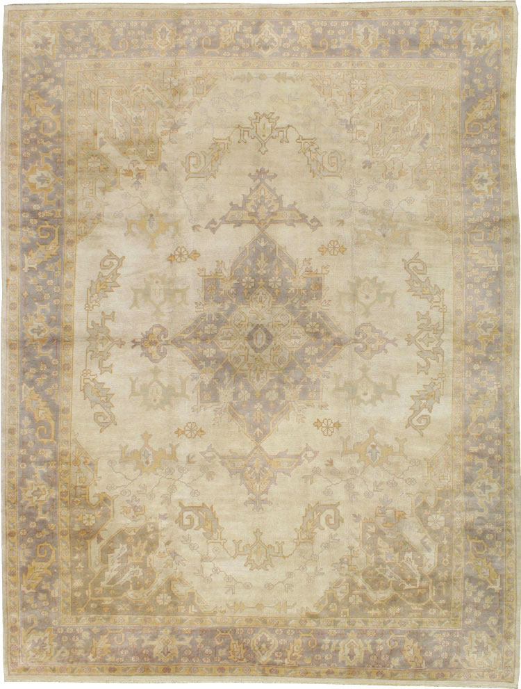Vintage Turkish Oushak Carpet, No.8405 - Galerie Shabab