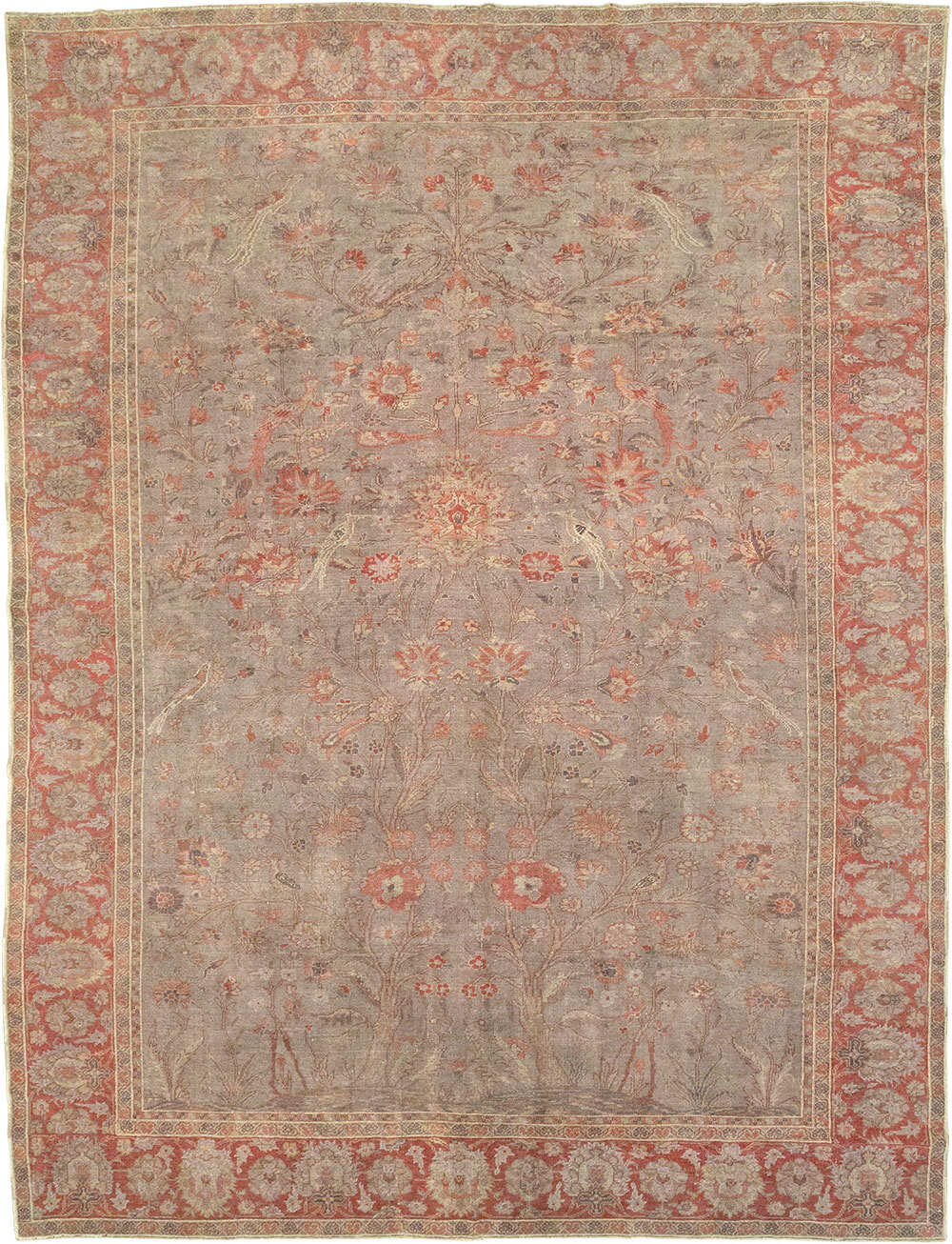Vintage Turkish Oushak Room Size Carpet, No.8407 - Galerie Shabab