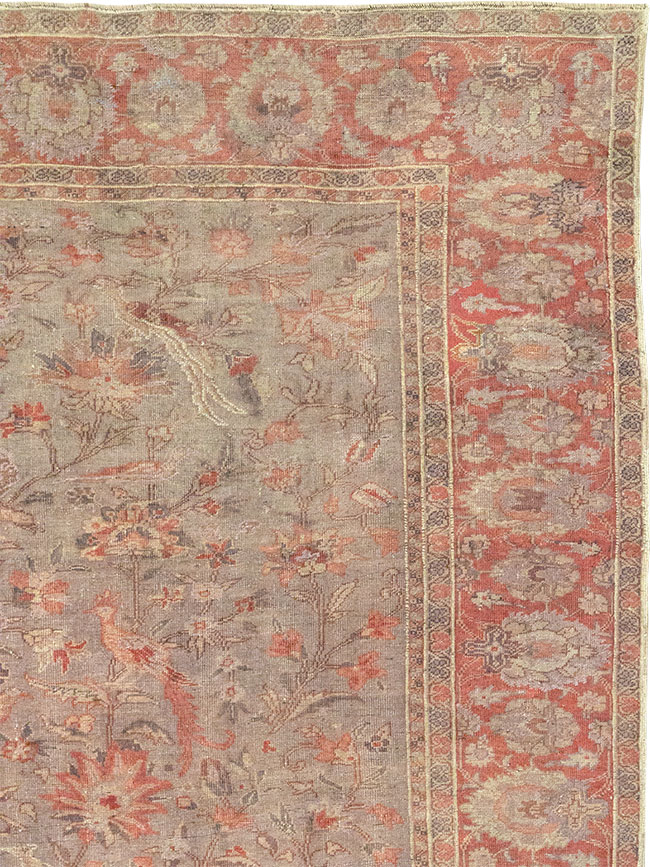 Vintage Turkish Oushak Room Size Carpet, No.8407 - Galerie Shabab