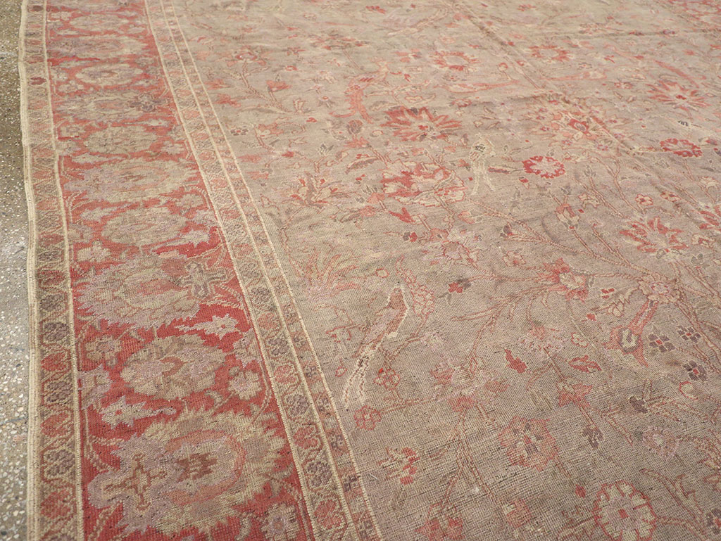 Vintage Turkish Oushak Room Size Carpet, No.8407 - Galerie Shabab