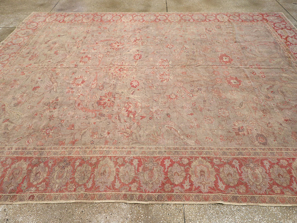 Vintage Turkish Oushak Room Size Carpet, No.8407 - Galerie Shabab