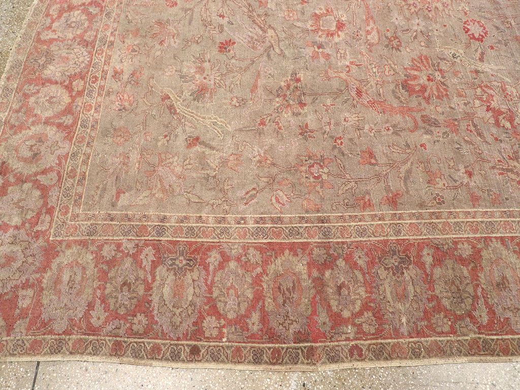 Vintage Turkish Oushak Room Size Carpet, No.8407 - Galerie Shabab