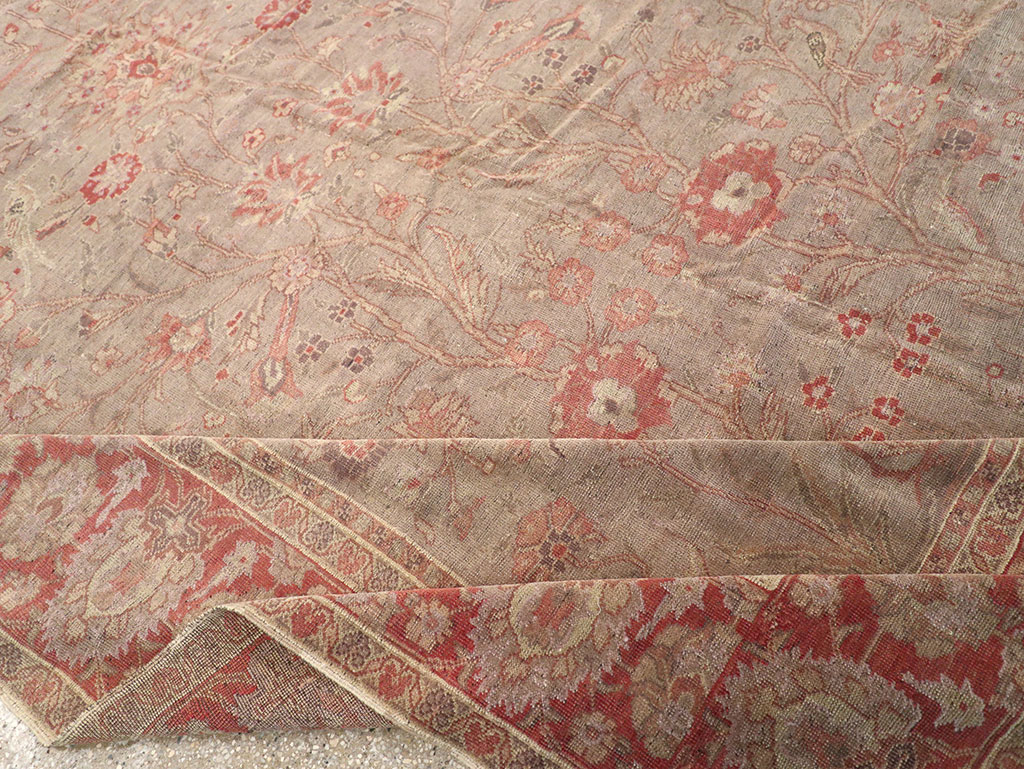 Vintage Turkish Oushak Room Size Carpet, No.8407 - Galerie Shabab