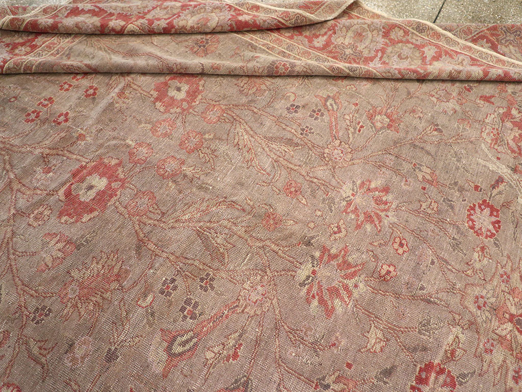 Vintage Turkish Oushak Room Size Carpet, No.8407 - Galerie Shabab