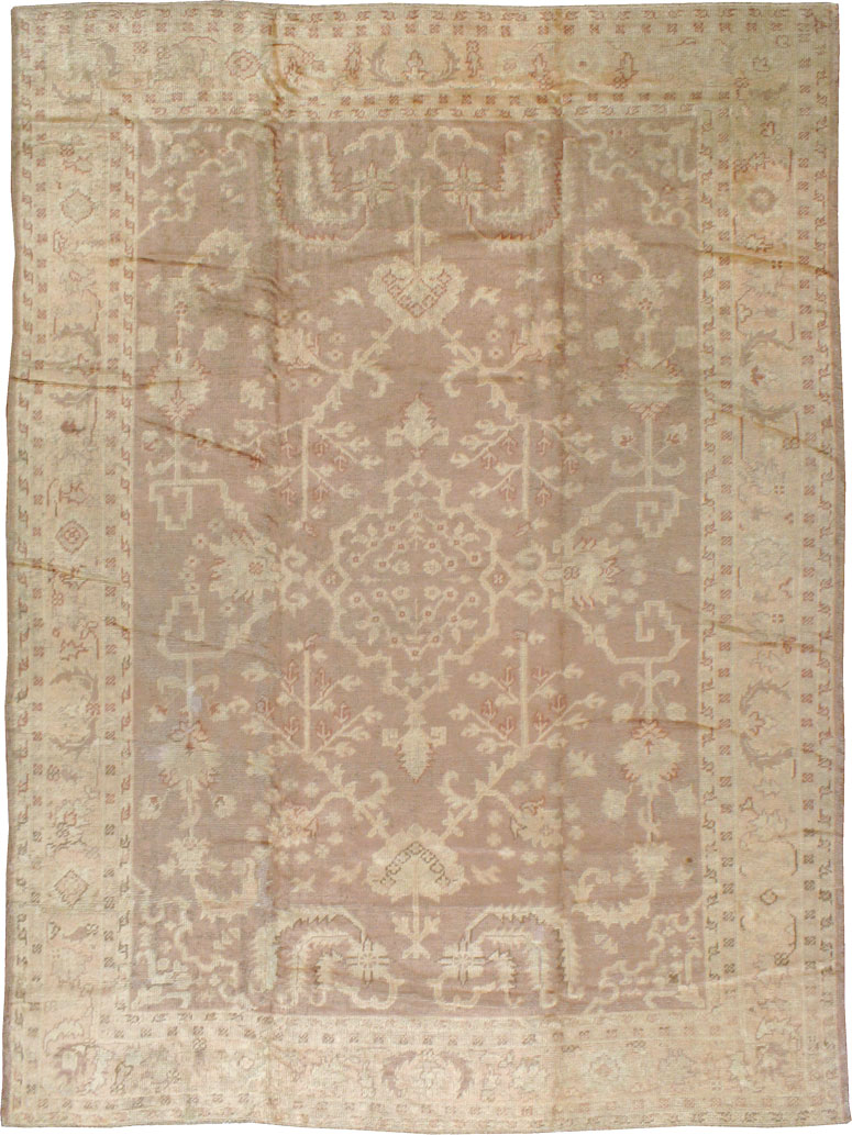 Antique Turkish Oushak Carpet, No.8409 - Galerie Shabab