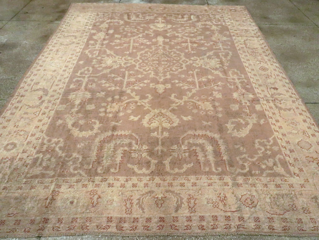 Antique Turkish Oushak Carpet, No.8409 - Galerie Shabab