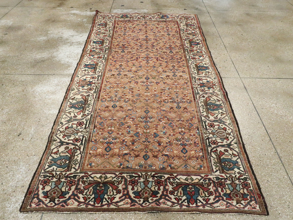 Antique Persian Malayer Wide Gallery Runner, No.8422 - Galerie Shabab