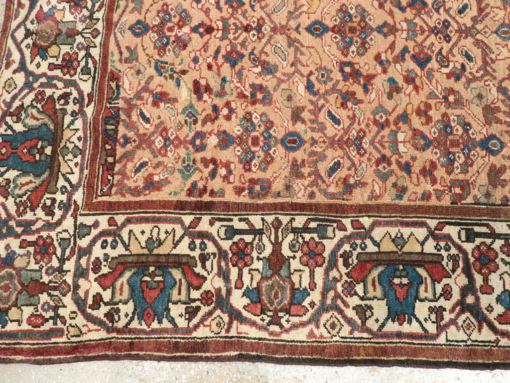Antique Persian Malayer Wide Gallery Runner, No.8422 - Galerie Shabab